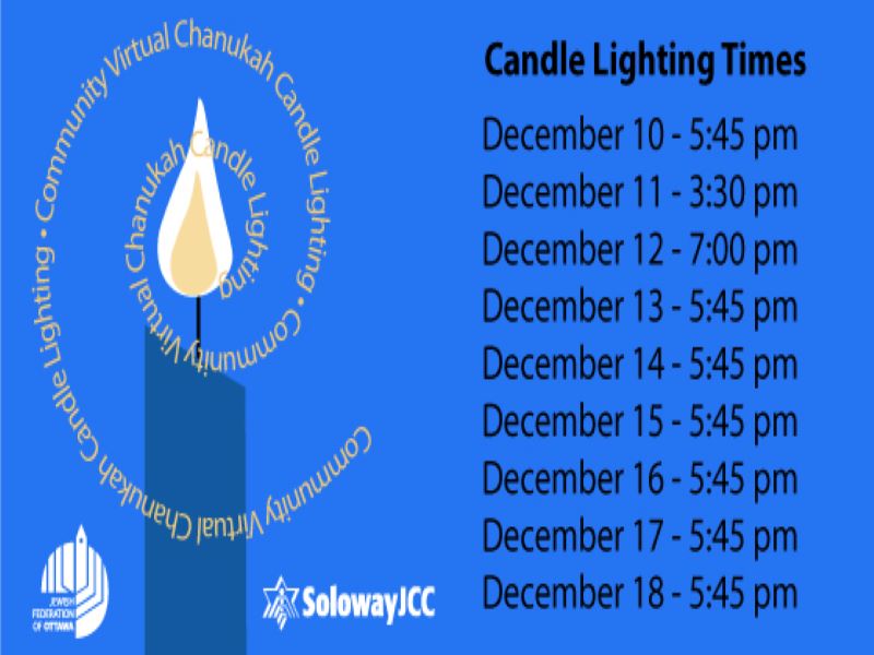JCC Community Candle-lighting with Rabbi Zuker