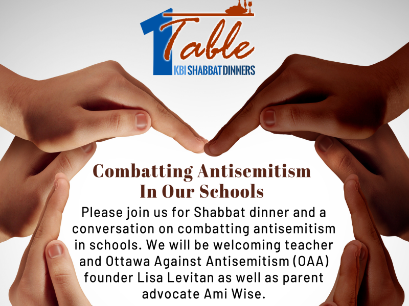 Antisemitism in our Schools 1Table Dinner