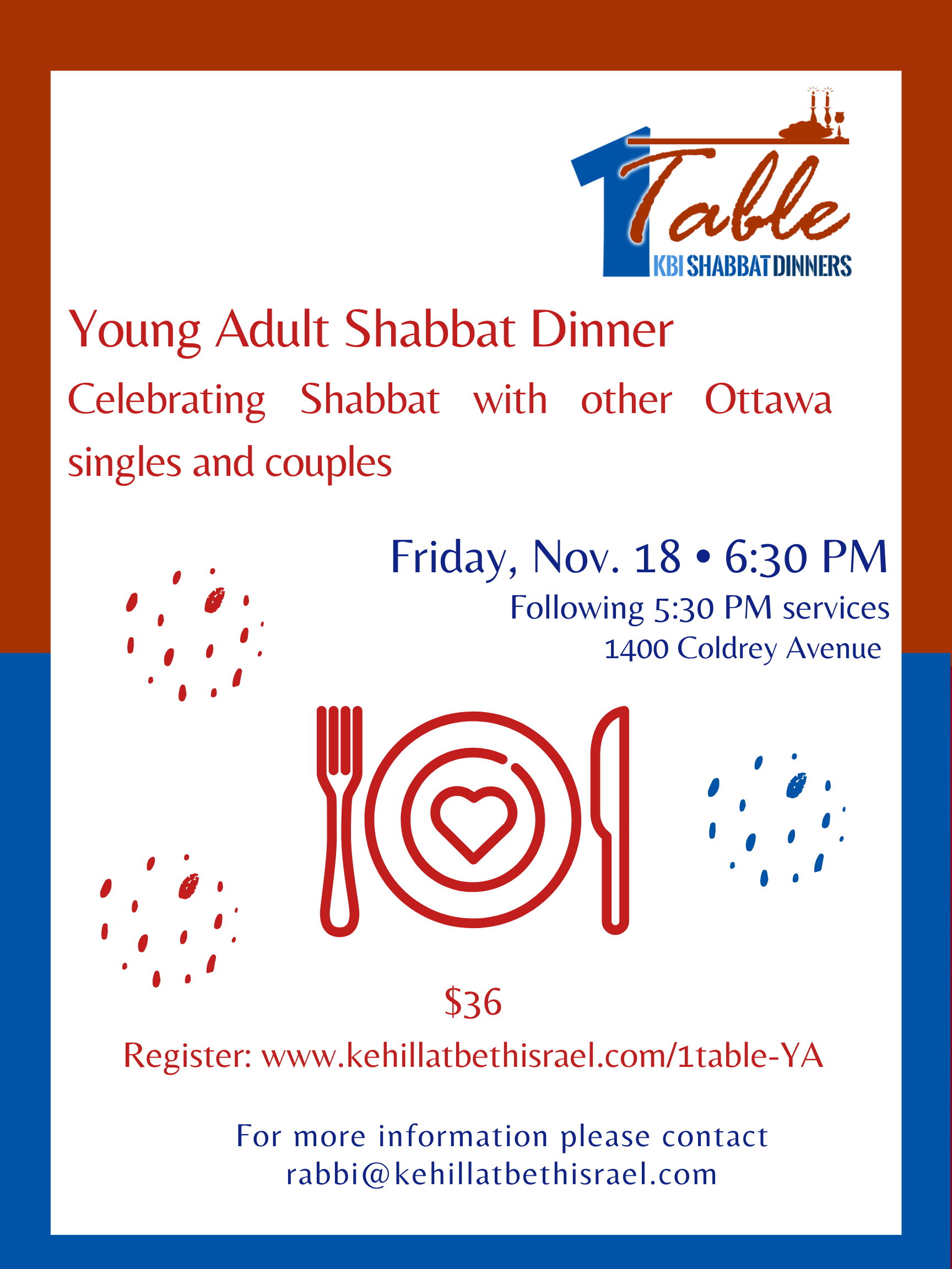 Young Adult 1Table Shabbat Dinner