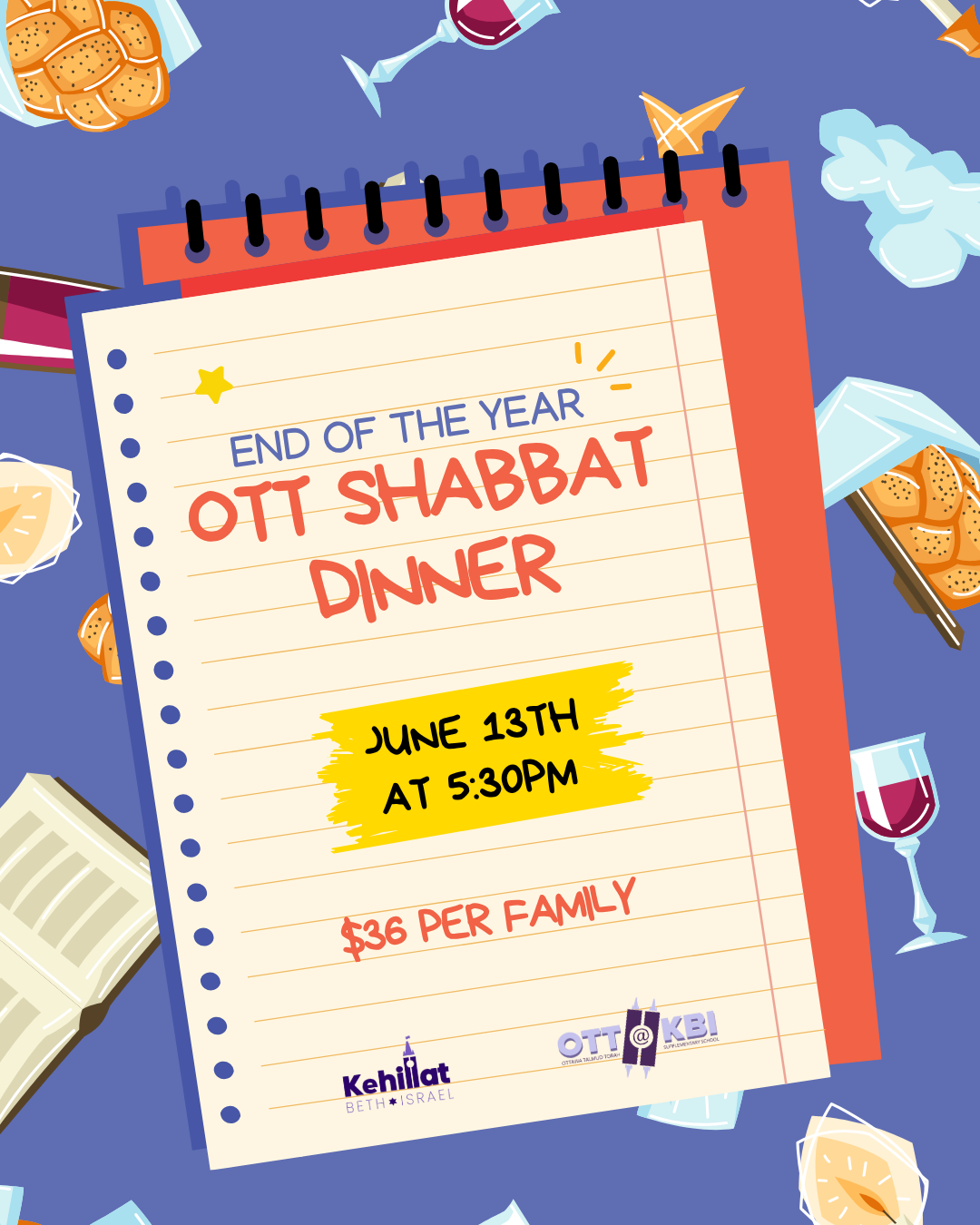 End of the year OTT Shabbat dinner