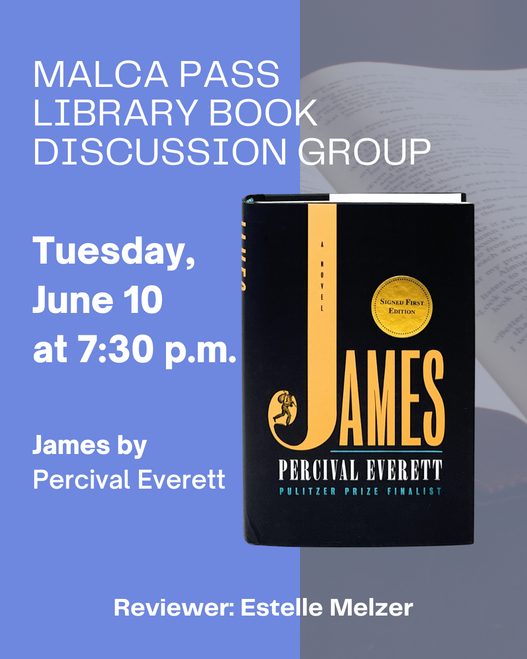 MALCA PASS LIBRARY BOOK DISCUSSION GROUP